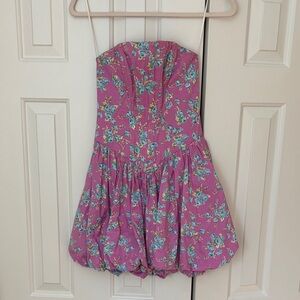 Zara Pink Floral Mini Dress